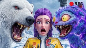 РУМИ ЗАПЕРТА В ЛЕДЯНОМ МИРЕ？! Гигантский Белый медведь напал на неё! 🐻❄️