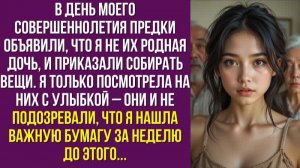 В день моего совершеннолетия предки объявили, что я не их родная дочь, и приказали собирать вещи