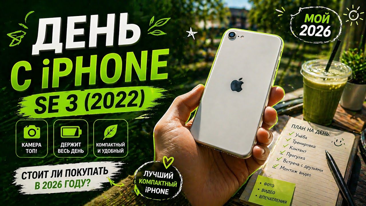 ДЕНЬ ЖИЗНИ С IPHONE SE 2022!СТОИТ ЛИ ЕЩЕ ВНИМАНИЯ В 2026?