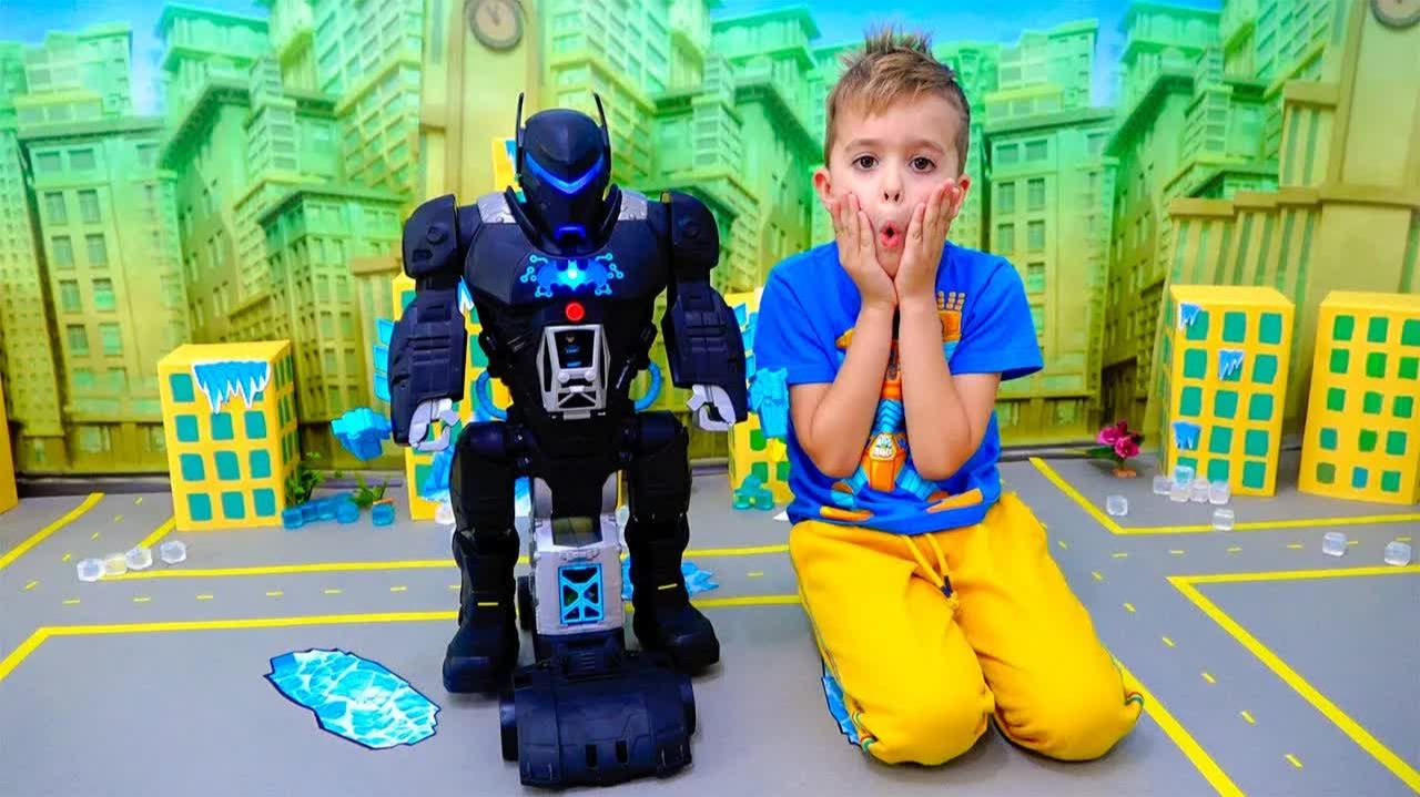 Влад и Никита играют с игрушкой Bat Tech BatBot и спасают город смотреть онлайн