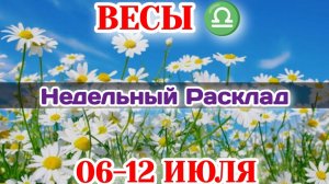 ВЕСЫ♎Недельный расклад 06-12 ИЮЛЯ /Таро Прогноз/Сферы жизни