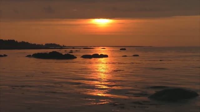 Рассвет на Белом море.