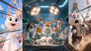 🐱 Приключение котенка Лео в тематическом парке пошло не так!🎢💥 #catanimation #catmeow #catai #c
