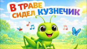 В траве сидел кузнечик 🐸 | Песенка для малышей