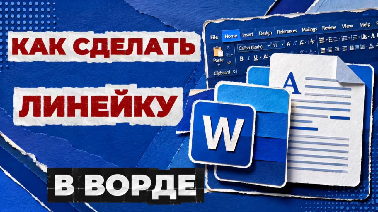 Как сделать линейку в ворде?