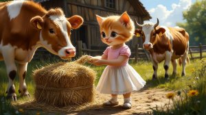 Мультики для детей. Веселая ферма котенка