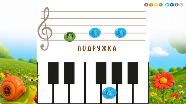 🎹 Играем на пианино | Песня про улитку с цветными нотами смотреть онлайн