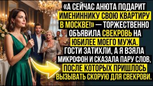 Свекровь без спроса пообещала мою квартиру на юбилее мужа. Мой ответный тост отправил её в больницу.