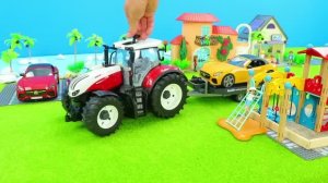 Трактор-трудяга едет на ферму! 😍Игрушки для малышей 🌽Сборник видео про машинки