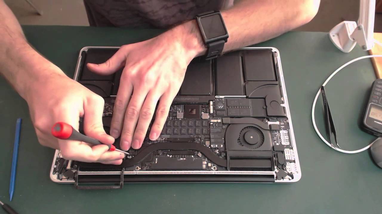 Замена кулера MacBook Pro Retina 15