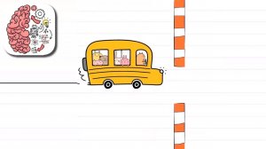 Как пройти Brain Test 54 уровень Как здесь проехать автобусу?