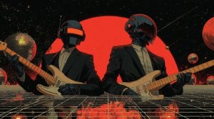 Daft Punk Inspired： Crimson Sunset Symphony 🔴🎸 ｜ Chill Disco, Synth Funk, Electronic Playlist