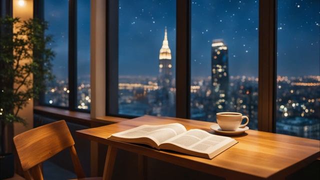 Late-Night Lo-Fi Jazz for Reading and Relaxing ｜Cozy Urban Café Ambience смотреть онлайн