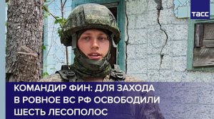 Командир Фин: для захода в Ровное ВС РФ освободили шесть лесополос