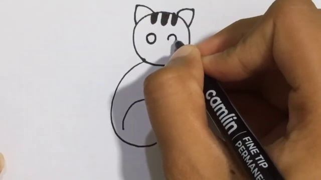 How To Draw A Cat From Number 61 | Easy Cat Drawing | Number Drawing смотреть онлайн