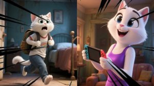 📚🐱💼 Умный кот против котенка-футболиста⚽️🐱💫 #catanimation #catmeow