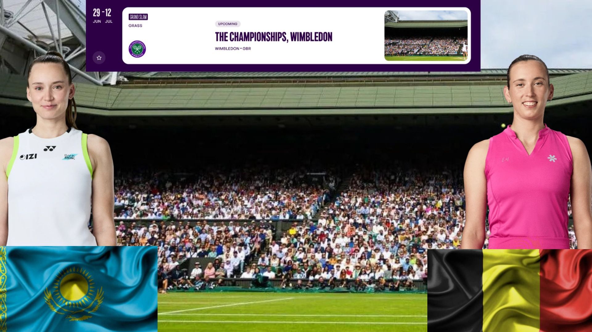 4/07 ⏰15:00 (2) 🇰🇿Елена Рыбакина - (25) 🇧🇪Элизе Мертенс/🏆Grand Slam 🇬🇧Уимболдон. 3-й круг смотреть онлайн
