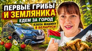 ВЗЯЛА МАШИНУ В БЕЛАРУСИ! Первые грибы и земляника. Едем за город. ЧЕМ УДИВИЛА БАБУШКА