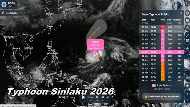 Miran Rubin - Typhoon Sinlaku (2026) | Zoom Earth | Weather Map & Hurricane Tracker (Deo 1) смотреть онлайн