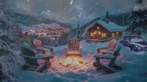 Метель и костёр в горах 🌨️🔥Звуки костра и зимнего ветра для сна и глубокого расслабления