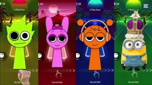 Спрунки из Incredibox и Миньон зажигают под крутые EDM-хиты на плитках Tiles Hop! 👾💛🍌🎵🚀