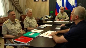 Министр обороны посетил командный пункт Черноморского флота.