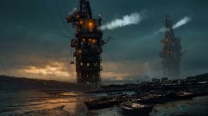 Industrial Coastal Outpost ｜ Dystopian Ambient & Wasteland Winds