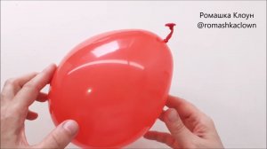 Как завязать шарик Как закрепить на палочке-держателе How to tie a balloon