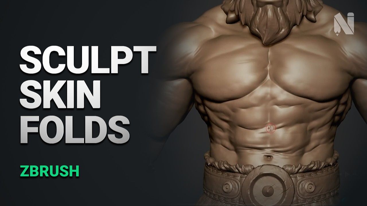Анатомия сжатия и гравитации: Высекаем фотореалистичные складки кожи в ZBrush!
