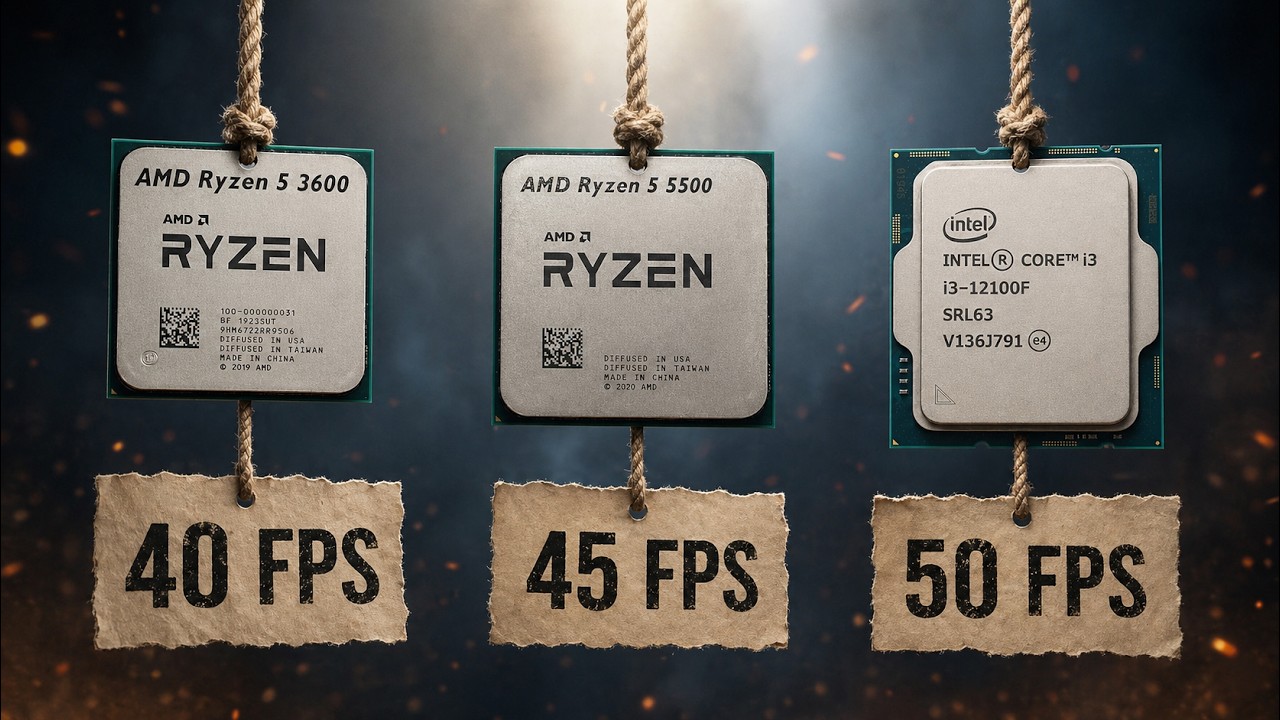 Ryzen 3600 Vs 5500 Vs 12100f в 2026. Какой выбрать бюджетный процессор для игр ?