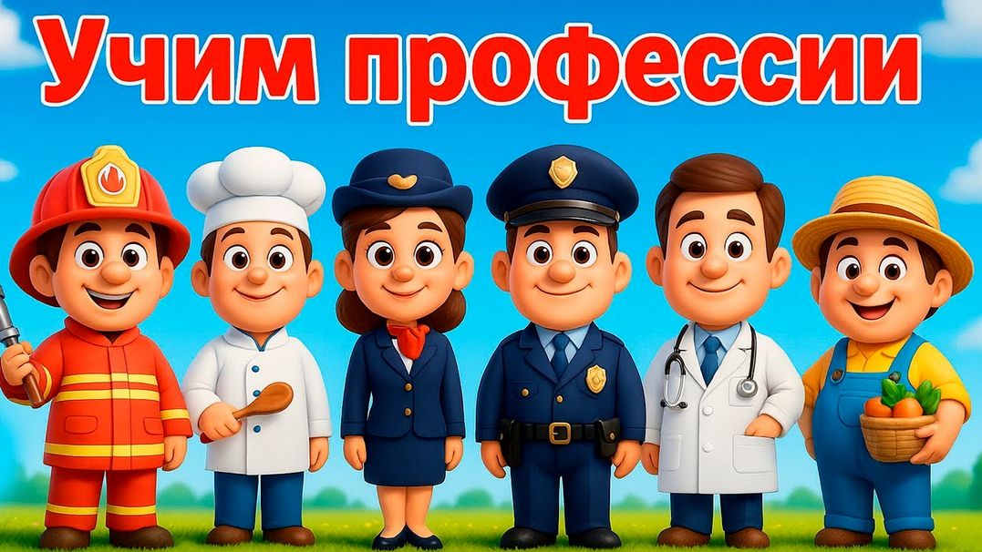 Учим профессии - Школьный учитель ветеринар футболист - Мультик игра для малышей