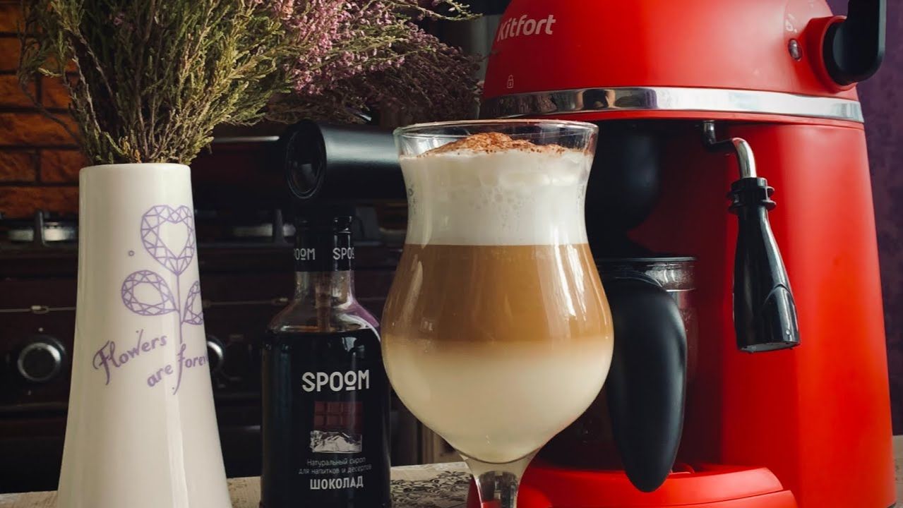 Рожковая кофеварка KITFORT КТ-760-1 ⧸ Готовлю шоколадный КАПУЧИНО ☕