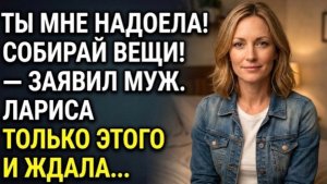 Ты мне уже надоела, можешь собирать вещи! Заявил муж. Лариса только этого и ждала. Аудио рассказы!