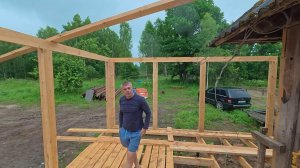 Купил заброшенный дом в деревне ! Привезли огромные окна ! Залез на крышу ! №118