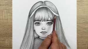 Как легко и пошагово нарисовать красивую девушку карандашом