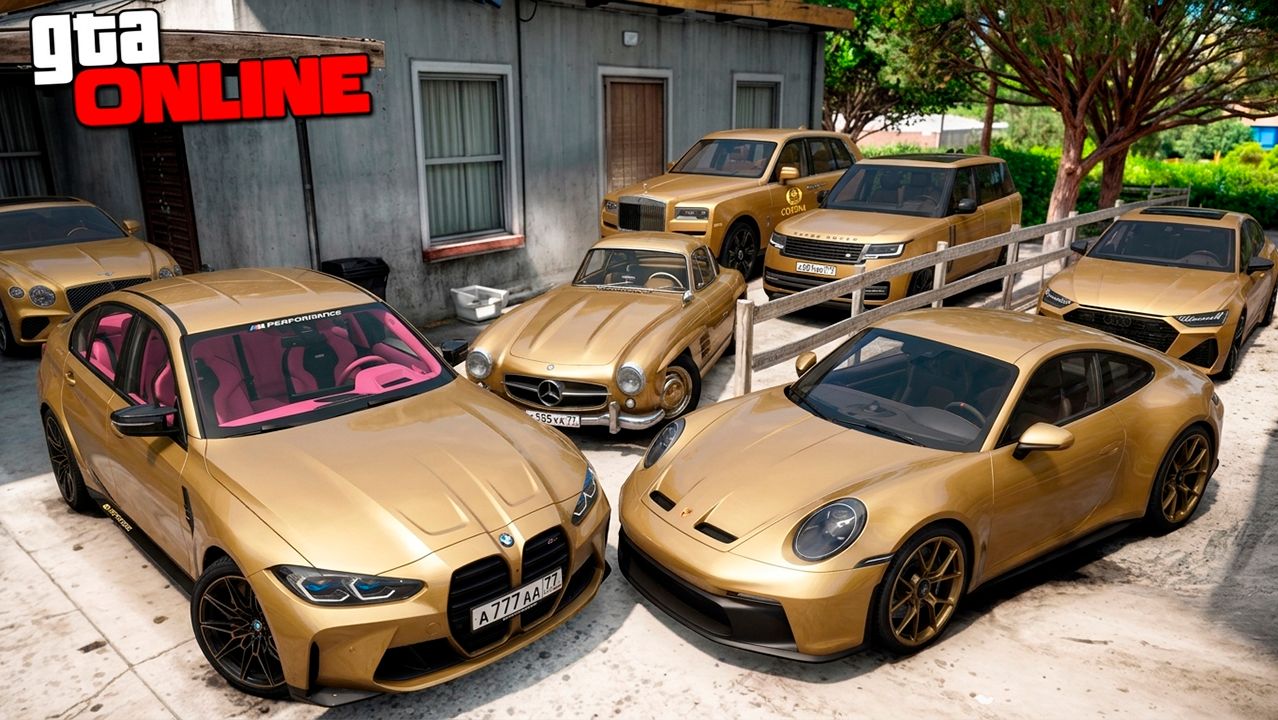 Угнал кучу золотых чит тачек у мажора в GTA 5! Битва воров в ГТА 5 Онлайн! смотреть онлайн