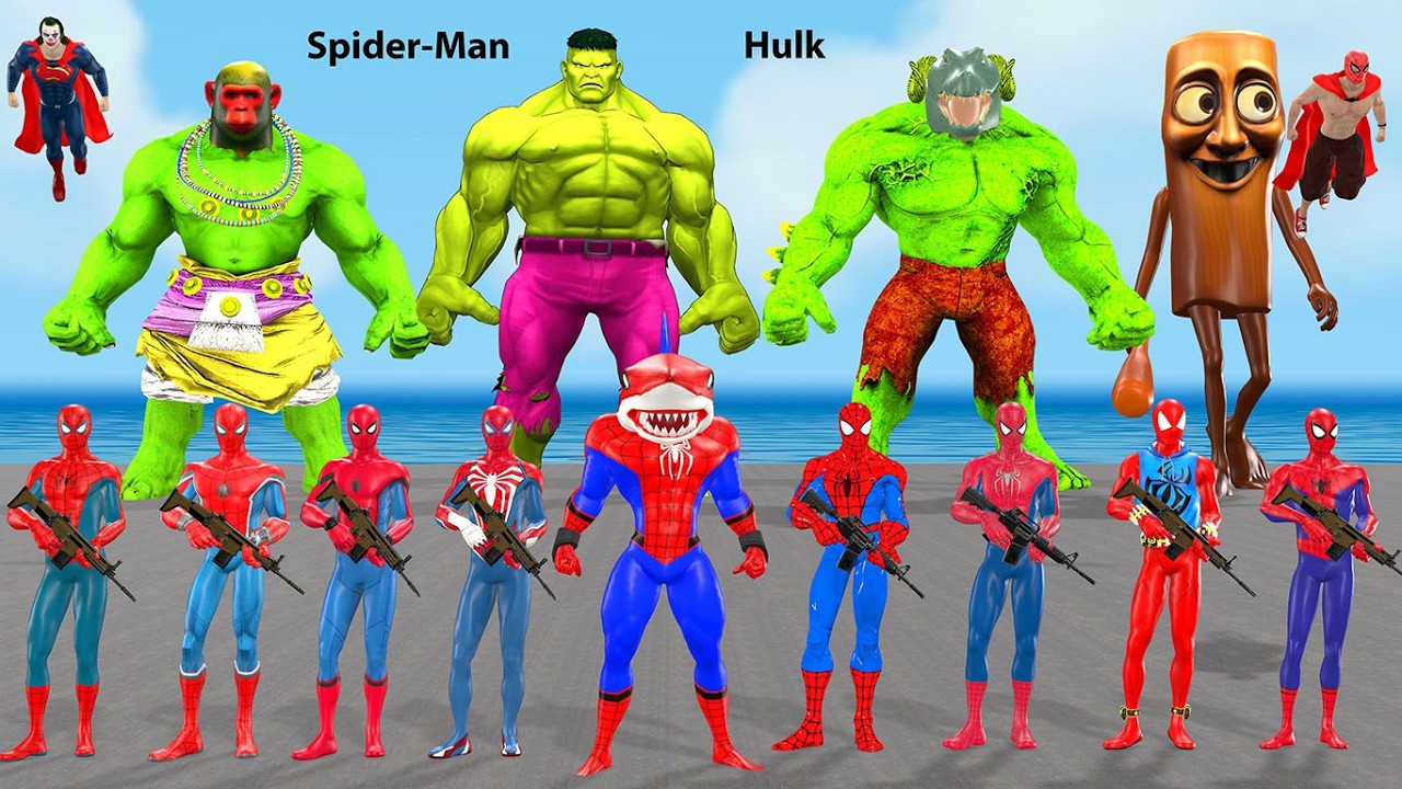 🔴Game Playing Spider Man Zombie Attack Venom Rescue 5 Superhero vs Hulk vs Superman vs Squid game 3 смотреть онлайн