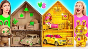 Строим Удивительный Кукольный Домик для Лабубу | Дорогой vs Дешевый Челлендж от Super Hyper DO