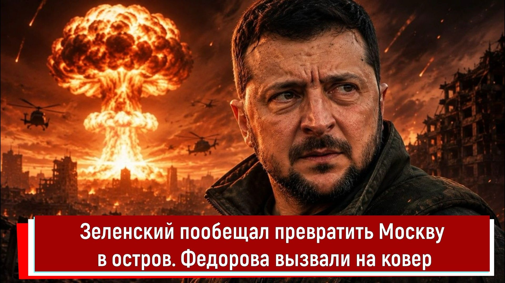 Зеленский пообещал превратить Москву в остров. Федорова вызвали на ковер смотреть онлайн