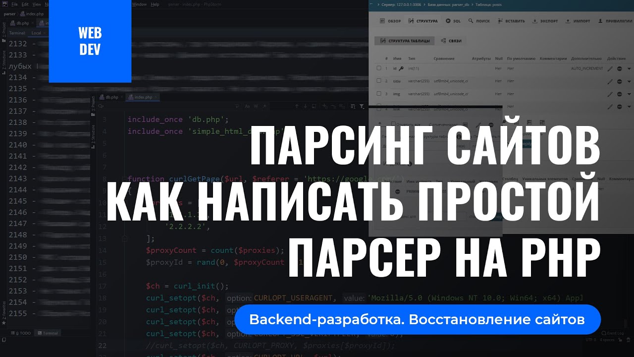 Парсинг сайтов на PHP. Как написать простой парсер и получить контент с других сайтов смотреть онлайн