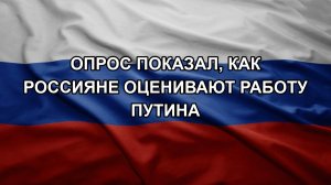 Опрос показал, как россияне оценивают работу Путина
