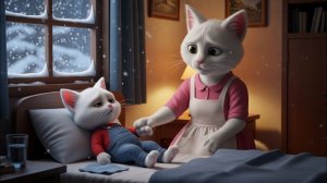 Больному котенку нужна забота мамы 🤒🐱 #Эмоциональная история материнской любви ❤️