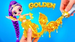 DIY Золотые, Картонные и Пушистые образы Русалок для K-Pop Охотниц на Демонов в самолете!