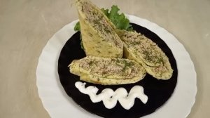 Кабачковый рулет с мясом.