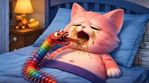 😱ОМГ😱Котенок проглотил проклятое чудовище😭С котёнком происходят странные вещи #ИСТОРИЯ КОШКИ С