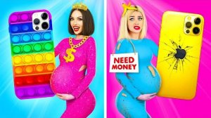 БОГАТАЯ БЕРЕМЕННАЯ vs БЕДНАЯ БЕРЕМЕННАЯ | Сумасшедшие ситуации с беременными девушками