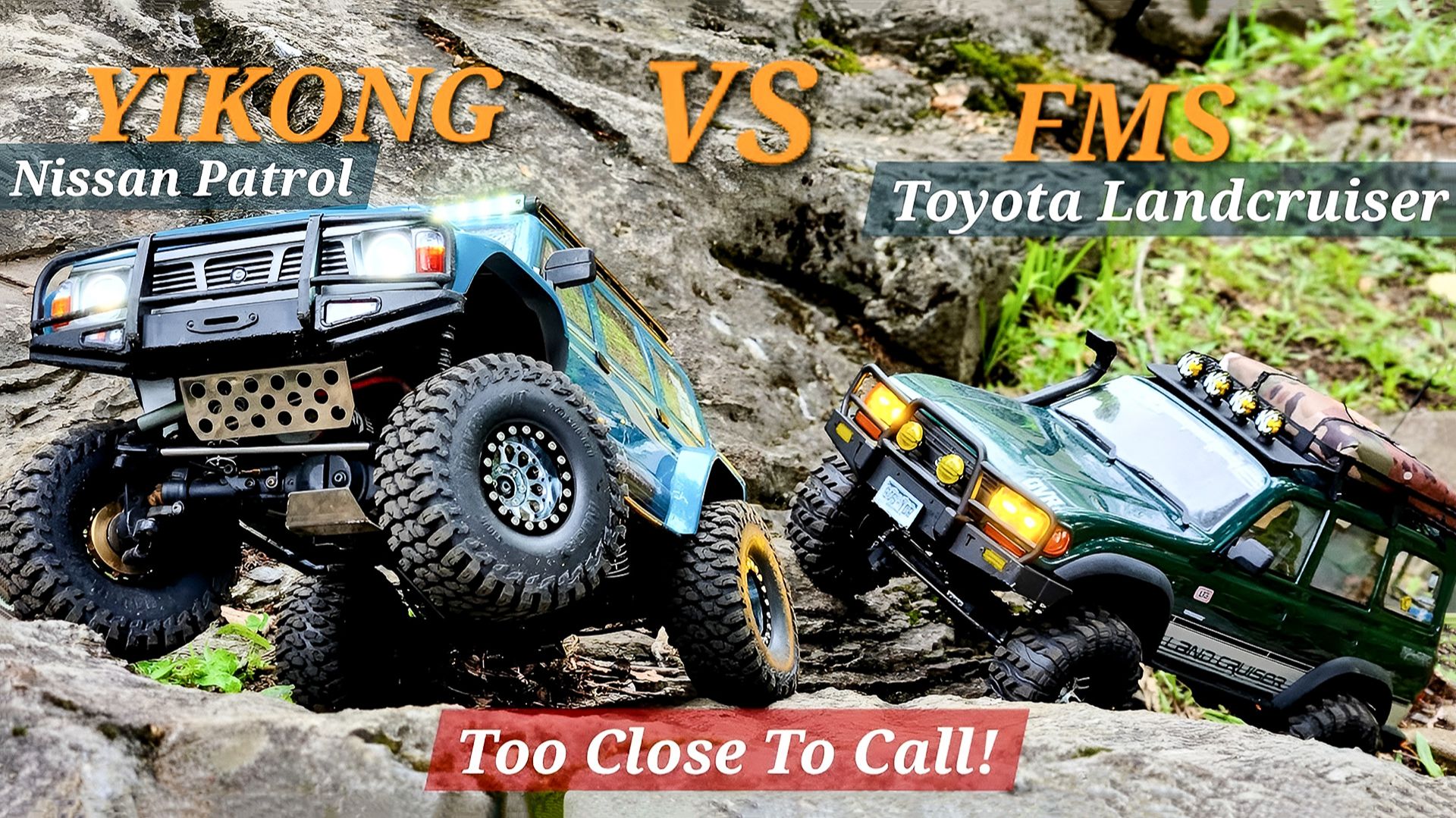 Yikong YK4107 VS FMS FCX10 OVR LC80 1:10 Scale RC Crawler Battle! смотреть онлайн