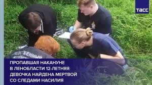 Пропавшая накануне в Ленобласти 12-летняя девочка найдена мертвой со следами насилия