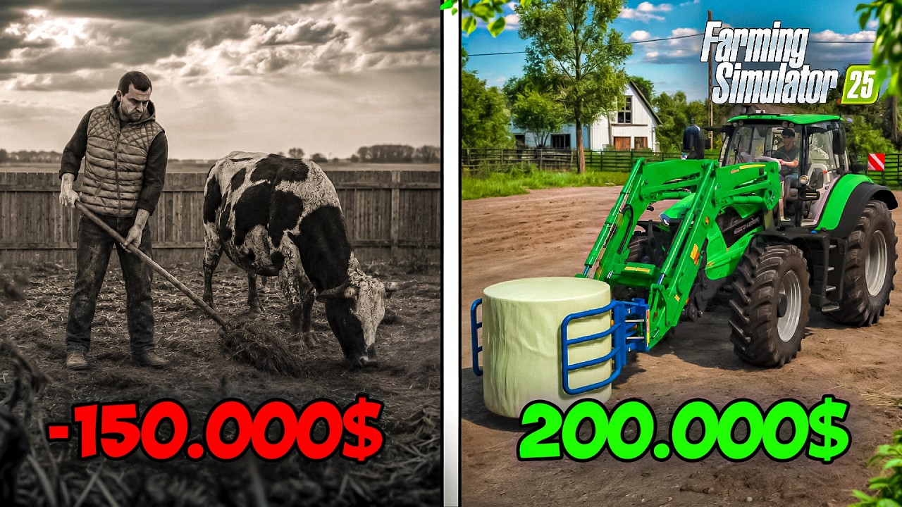 Я провёл 12 ЛЕТ В ДЕРЕВНЕ начиная с 1 КОРОВОЙ в FARMING SIMULATOR 25 ч.2 смотреть онлайн