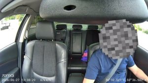 Видеорегистратор 70mai T400 внутрисалонная камера днем